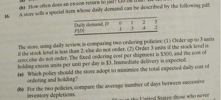  (b) How often does an ex-con return to jail? Gn uiall