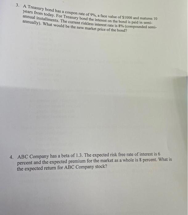 a face value of $1,000 and a coupon rate of 5%. Both