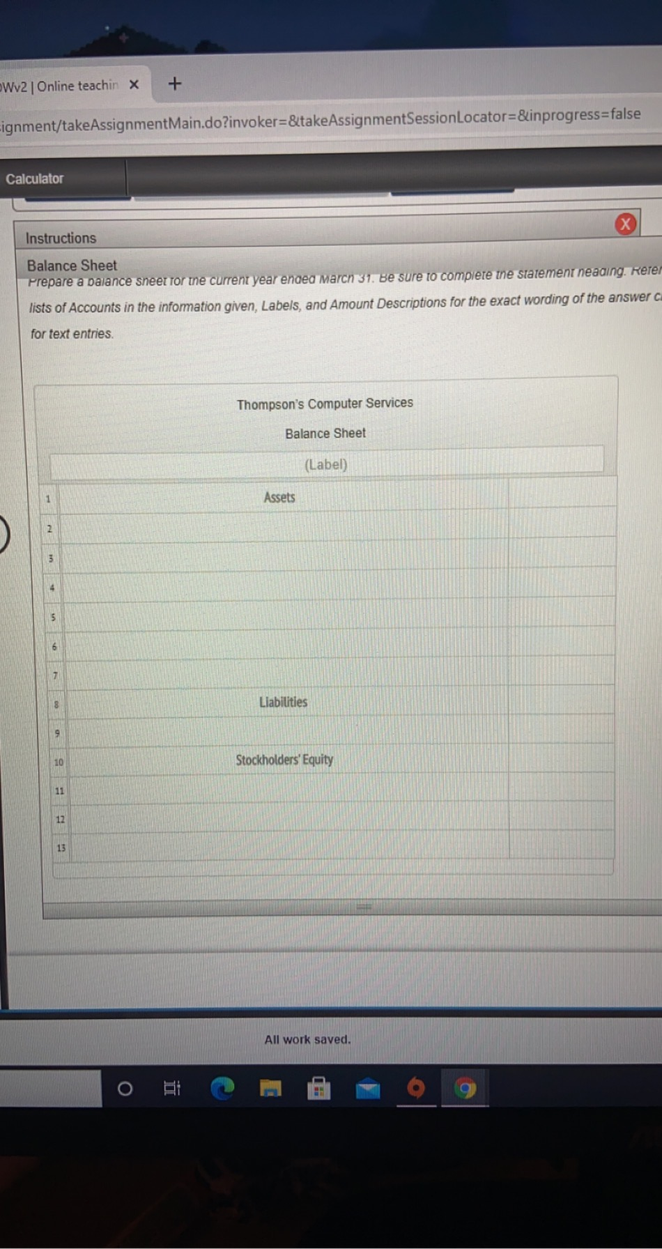 the end of the current year, and its revenue and expenses for