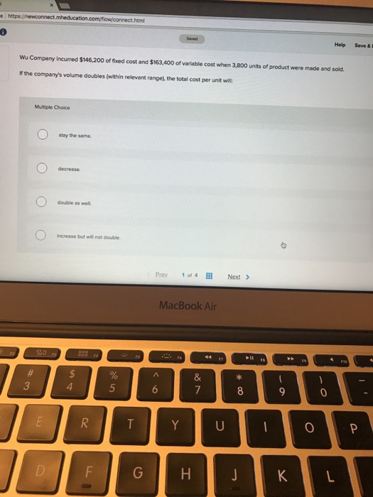  e https Help Save& Wu Company incurred $146,200 of fixed cost