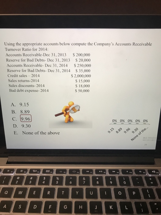  Why is C9.96 Using the appropriate accounts below compute the Company's