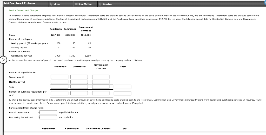 24-3 Exercises & Problems Calgulator Show Me How eBcok Service Department