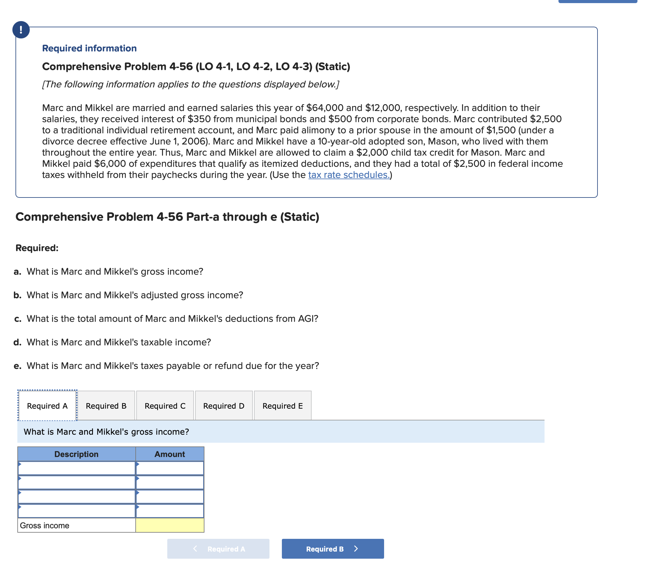  Required information Comprehensive Problem 4-56 (LO 4-1, LO 4-2, LO 4-3)
