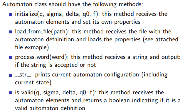 perform the word processing. Use the dfa examples and give an example