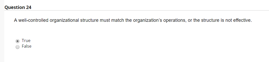 Question 18 Financial statement assertions have been tailored for transactions and events
