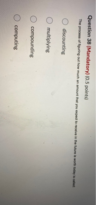 i, which we use to calculate present value, is often referred to