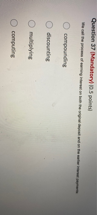 as the: O discount rate O multiplier O compound rate dividend Question