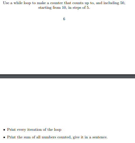 Python Use a while loop to make a counter that counts up