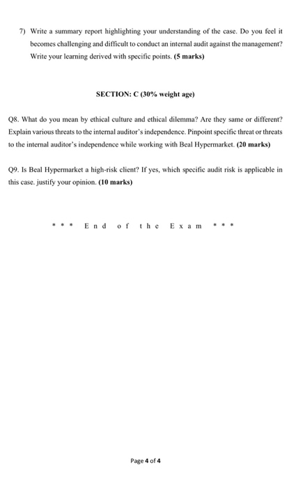 points. Try to avoid writing in paragraphs. Write specific points while answering