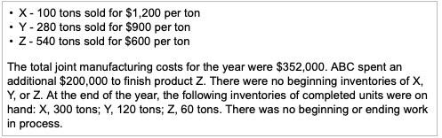 single material into three separate items, referred to here as X Y