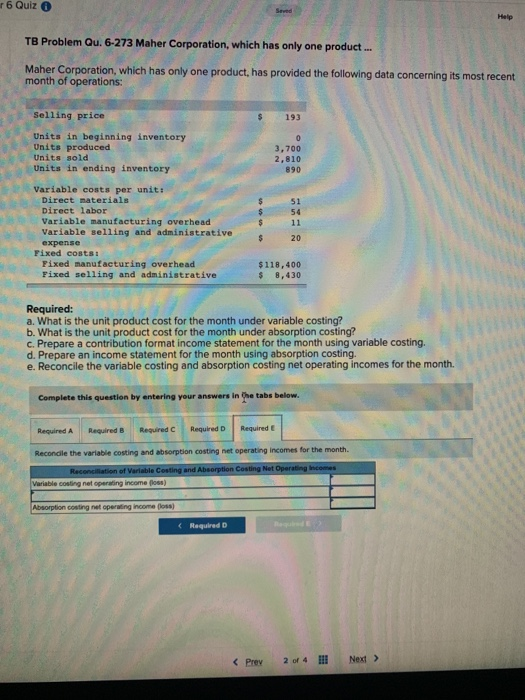 2,810 890 51 $ $ $ Variable costs per uniti Direct materials