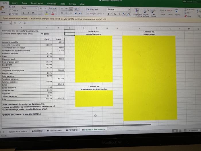 % ) Open recovered workbooks? Your recent changes were saved. Do you