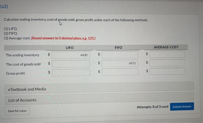 Spruce Corp. for the month ended October 31, 2022. Blue Spruce uses