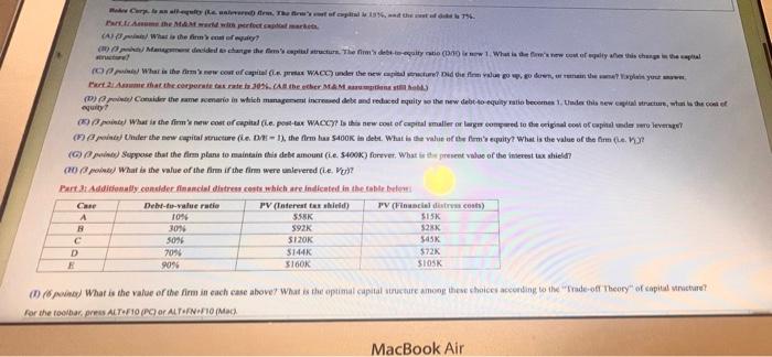 It is one long problem. Problem 1. C Corp. is an all-equity