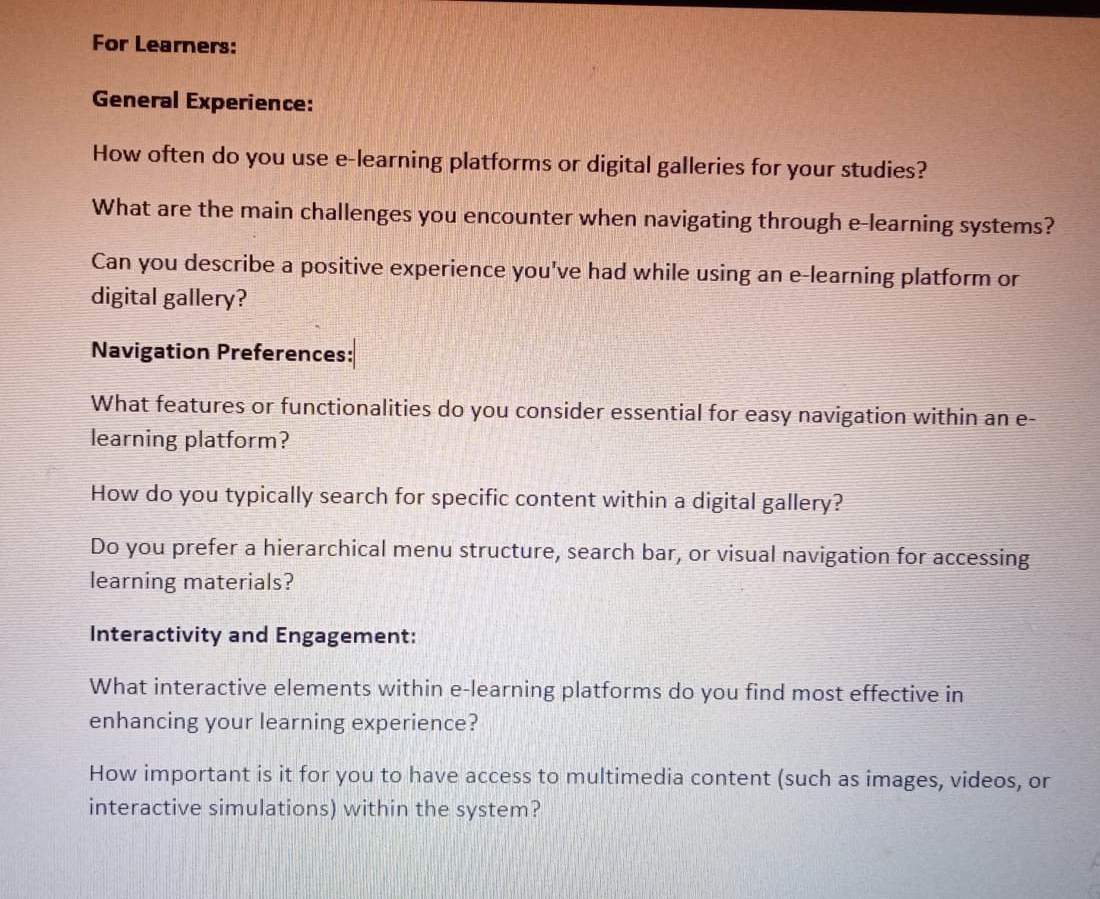  For Learners: General Experience: How often do you use e-learning platforms