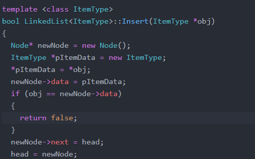 This is a C++ LinkedList program about Insert. I'm trying to do