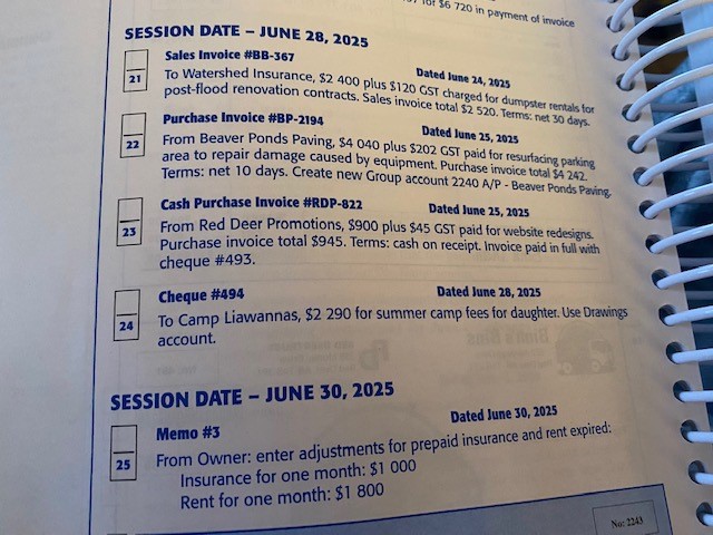 SESSION DATE - JUNE 28, 2025 Sales Invoice \#BB-367 Dated lune