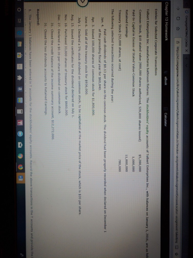 This is all one question. Please help! ass Chapter 13 Homework