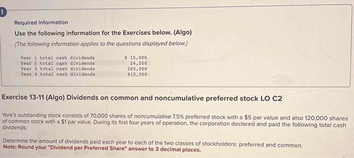 please help me solve Required information Use the following information for the
