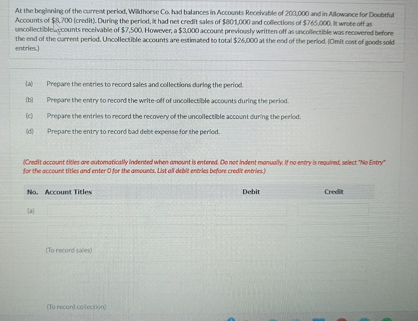  please send full answer At the beginning of the current period,