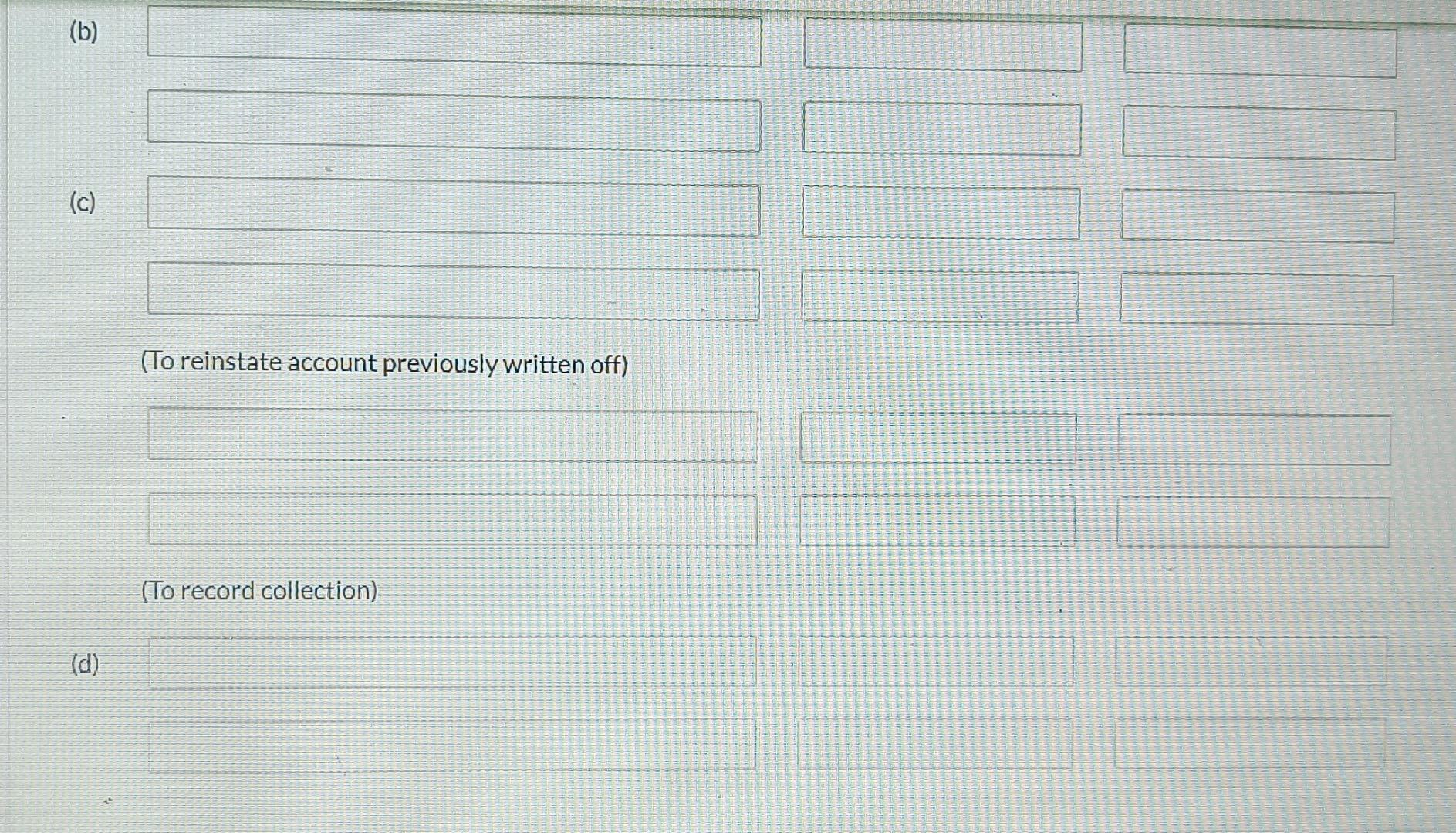 Wildhorse Co. had balances in Accounts Receivable of 203,000 and in Allowance