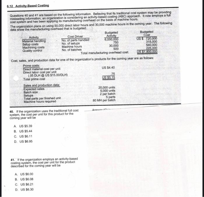  Please show clearly answer choice (MCQs) and your calculations Please use