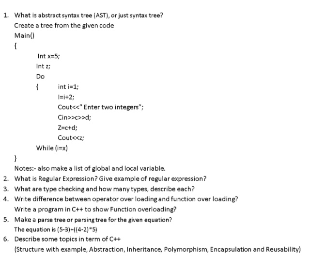 What is abstract syntax tree (AST), or just syntax tree? Create