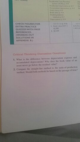  1. and 2. What is the difference between depreciation expense and