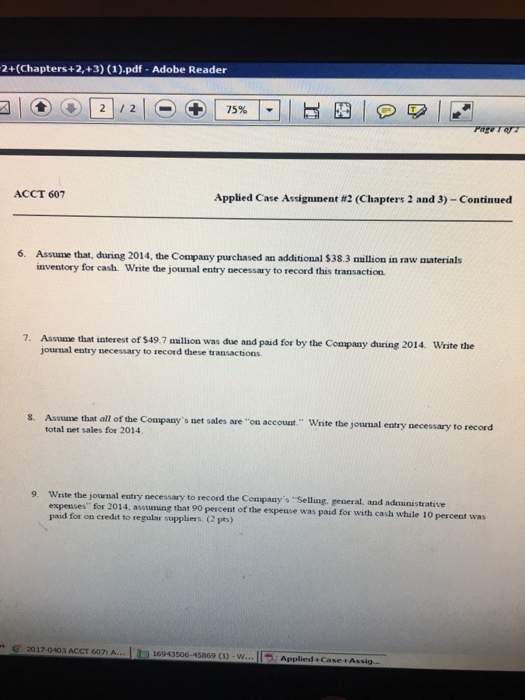 (Chapters 2 and Refer to the financial statements included in McCormick &