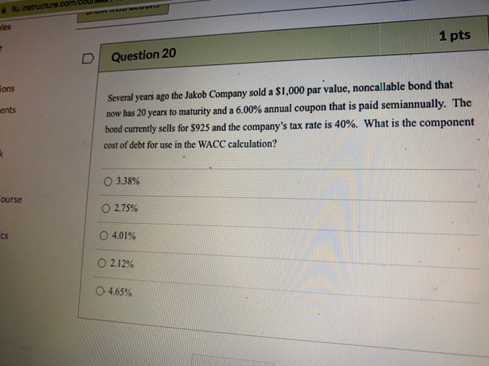  #fu.Instructure.com les 1 pts Question 20 jons ents Several years ago