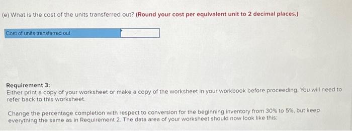 (c) What is the cost per equivalent unit for materials? (Round your