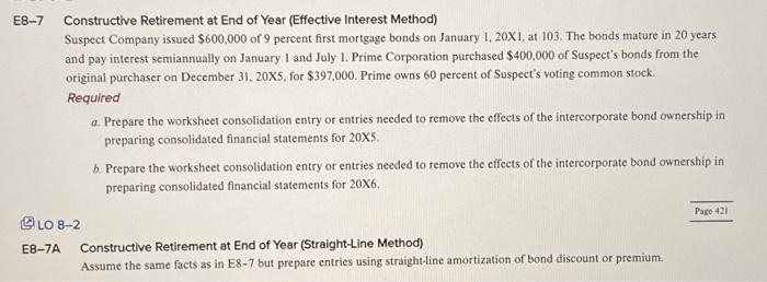 I am struggling to do E8-7A E8-7 Constructive Retirement at End of