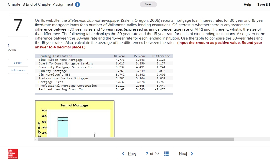  Chapter 3 End of Chapter Assignment i Saved Help Save &