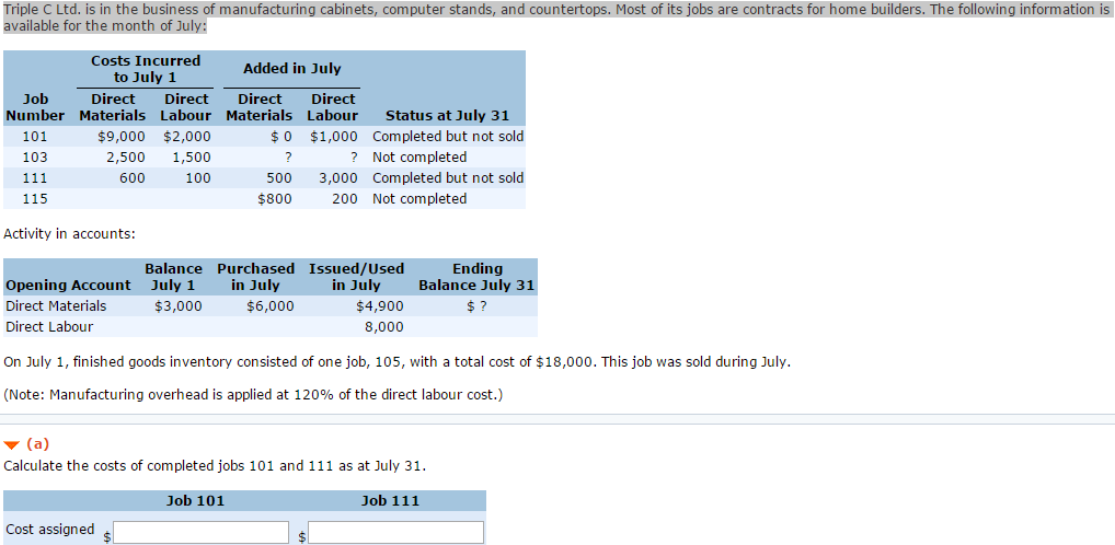 Please provide exact answer Triple C Ltd. is in the business of