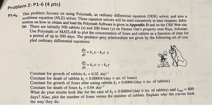 Use polymath. Plz show the code typed in for each problem. Confused