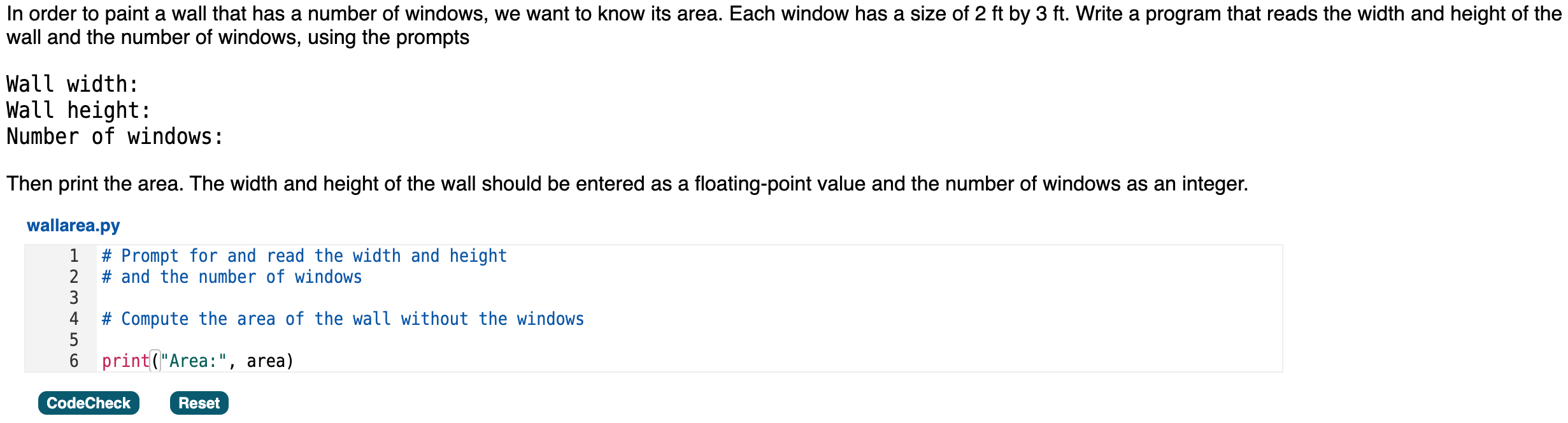 PLEASE USE PYTHON In order to paint a wall that has a