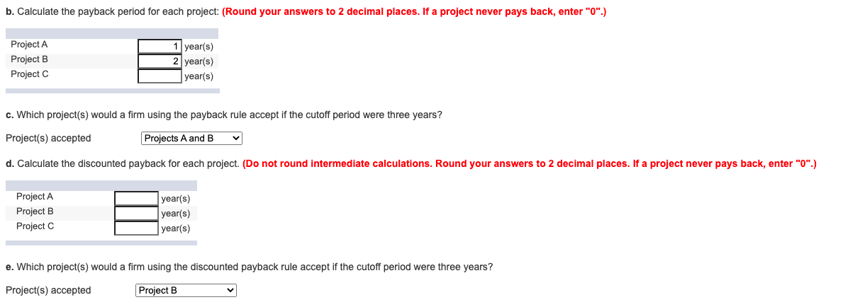 C4 Project A B Co -1,100 -2,200 -3,250 C1 1,100 1,100 1,100