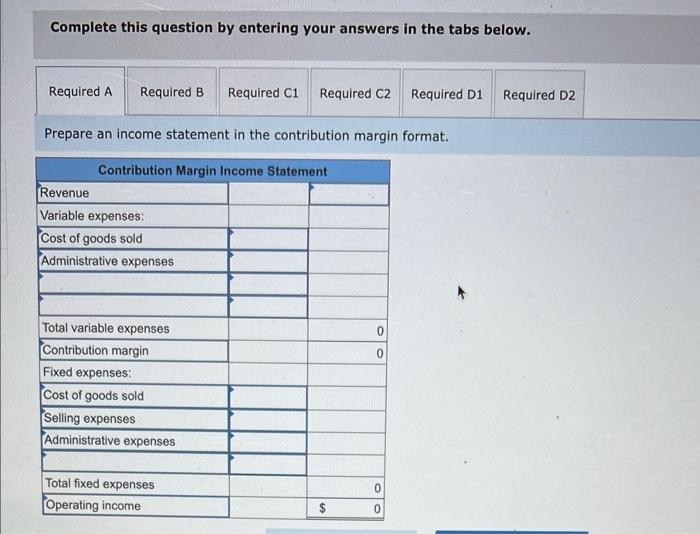 what-if questions LO 12-7, 12-8, 12-9 Shown here is an income statement