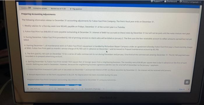 preparing accounting adjustment hisitid hisitid