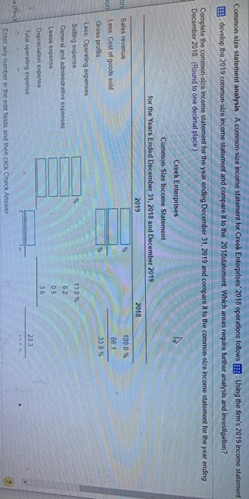 2018 operations follows Using the firm's 2019 income stateme develop the 2019