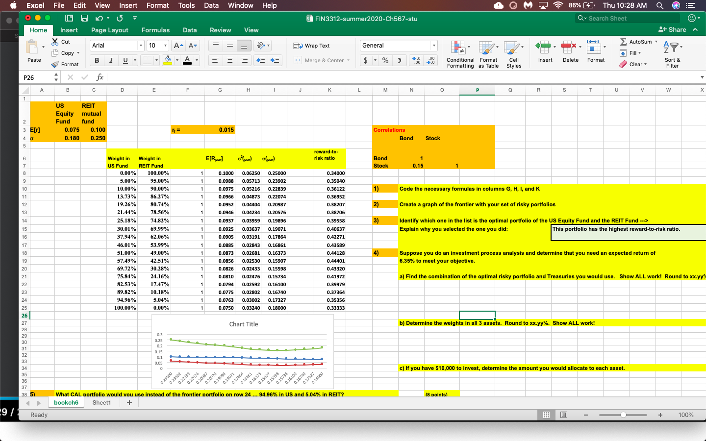 I need help figuring out question 4 in the excel. the