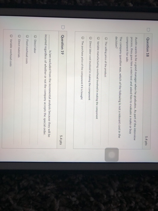 about the decision making process for short term decisions. He knows that