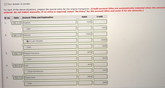 and transactions are shown. Thank you!! Please explain how you knew each
