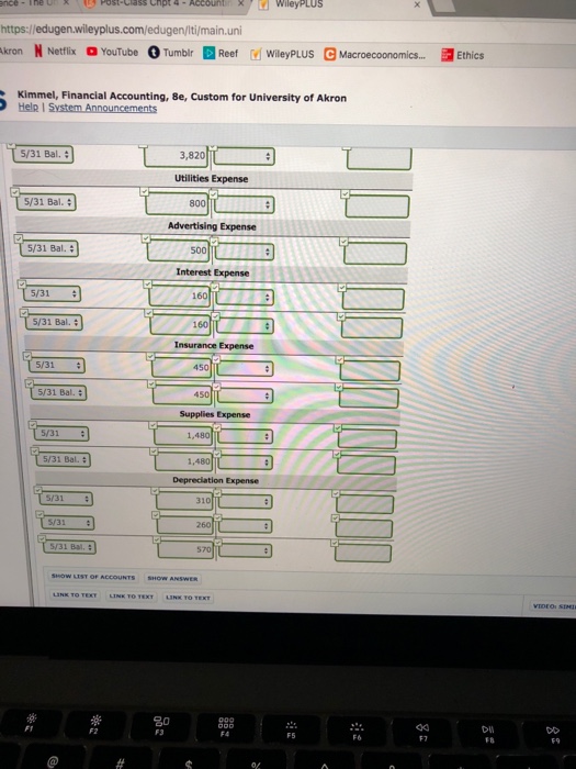 59,953 9,000 Rent Revenue Salaries and Wages Expense 3,000 800 500 Utilities