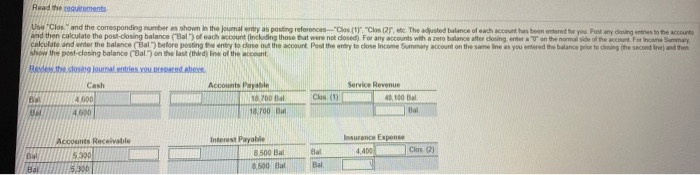  Read the e to to the counts ntFor income Summary sing