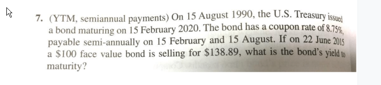 please provided how to solve the question 7 in chapter 15 using