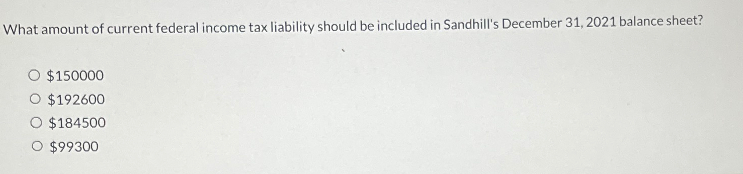  Current Attempt in Progress Sandhill Corp.'s 2021 income statement showed pretax