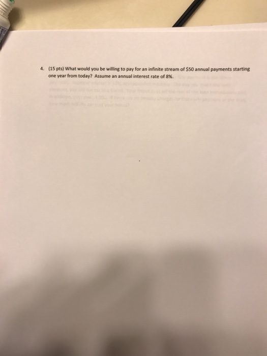  Please work by hand show all work What would you be