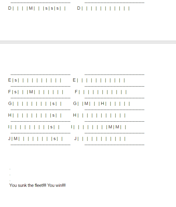 in the grid A struct named Ship, that will store at least