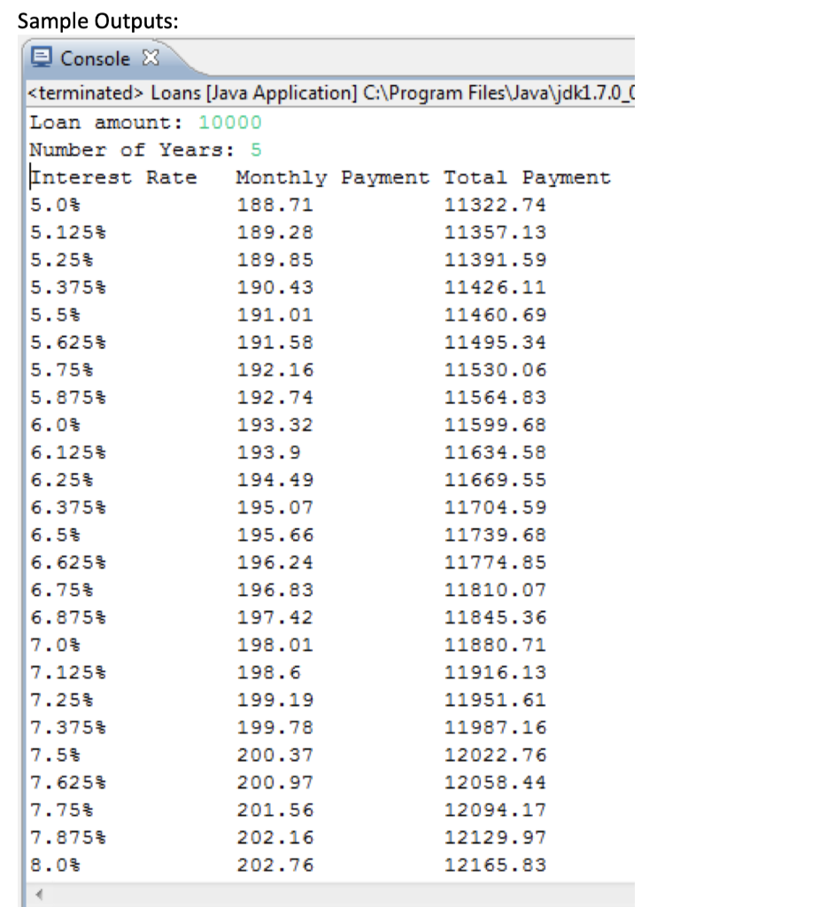 rate given to you as a percentage. You are to write a